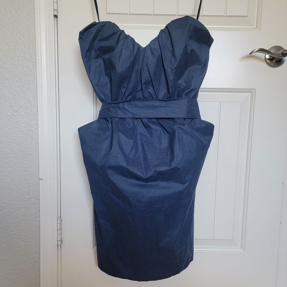 2013 AllSaints Spitalfields Jessamine Corset Dress Blue Size UK 10/ US 6